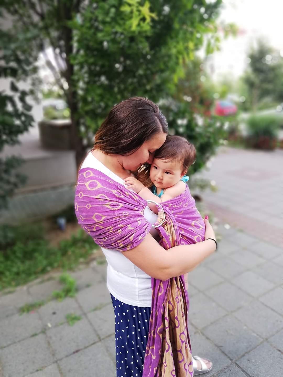 Yaro Slings Loops Purple Yellow – Babywearing belongs to everyone